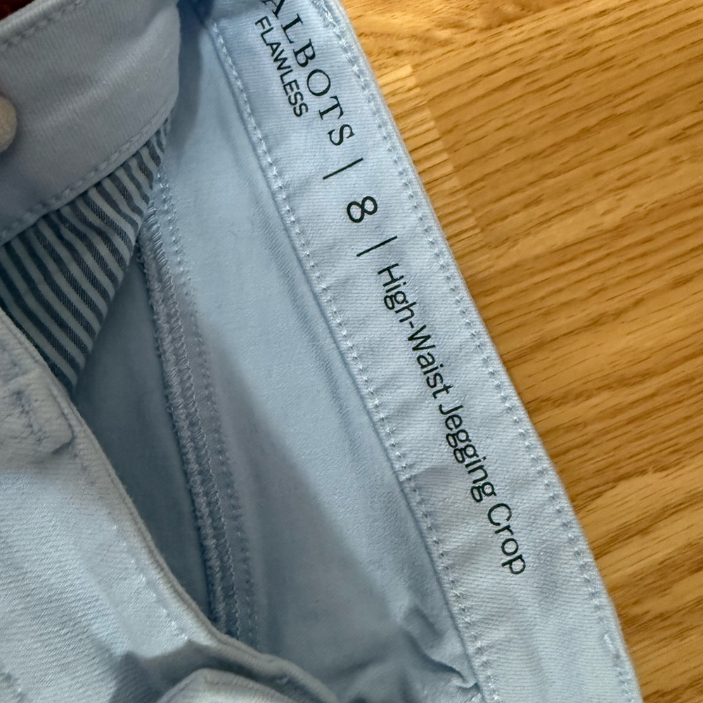 Talbots Sky Blue High-Waist Jegging Crop - Picture 2 of 3